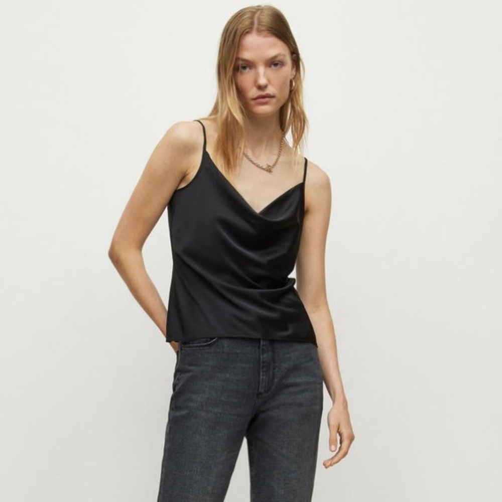 All Saints Black Hadley Camisole